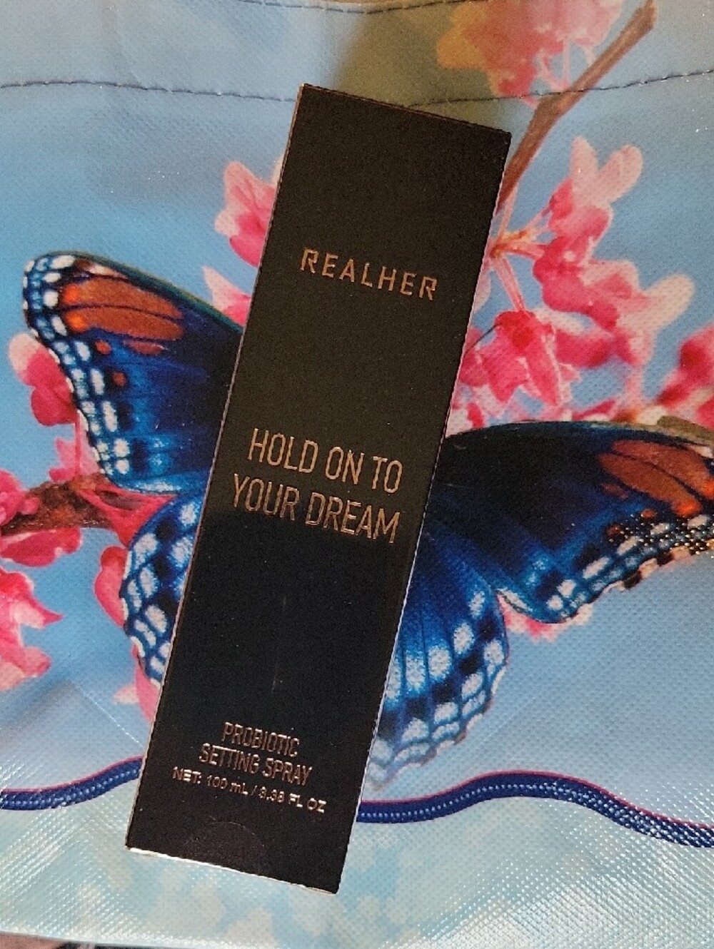 RealHer Probiotic Setting Spray NWT • Luxury Black & Gold Box • Makeup Essential